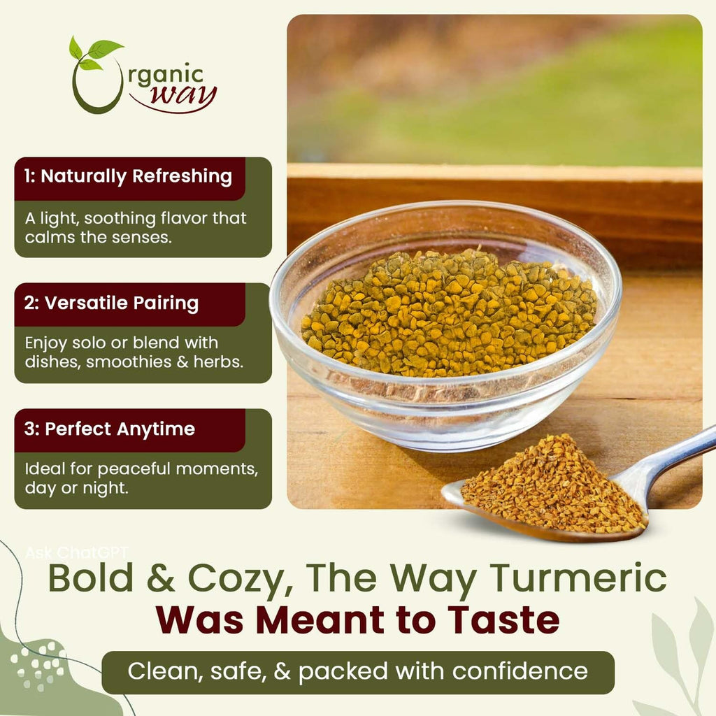 Turmeric/Haldi Root Cut & Sifted (Curcuma Longa) - Herbal Tea | Kosher & USDA Certified | Vegan, Non-Gmo & Gluten Free | Tested for Heavy Metal and Purity | Raw from India (1LBS / 16Oz.)