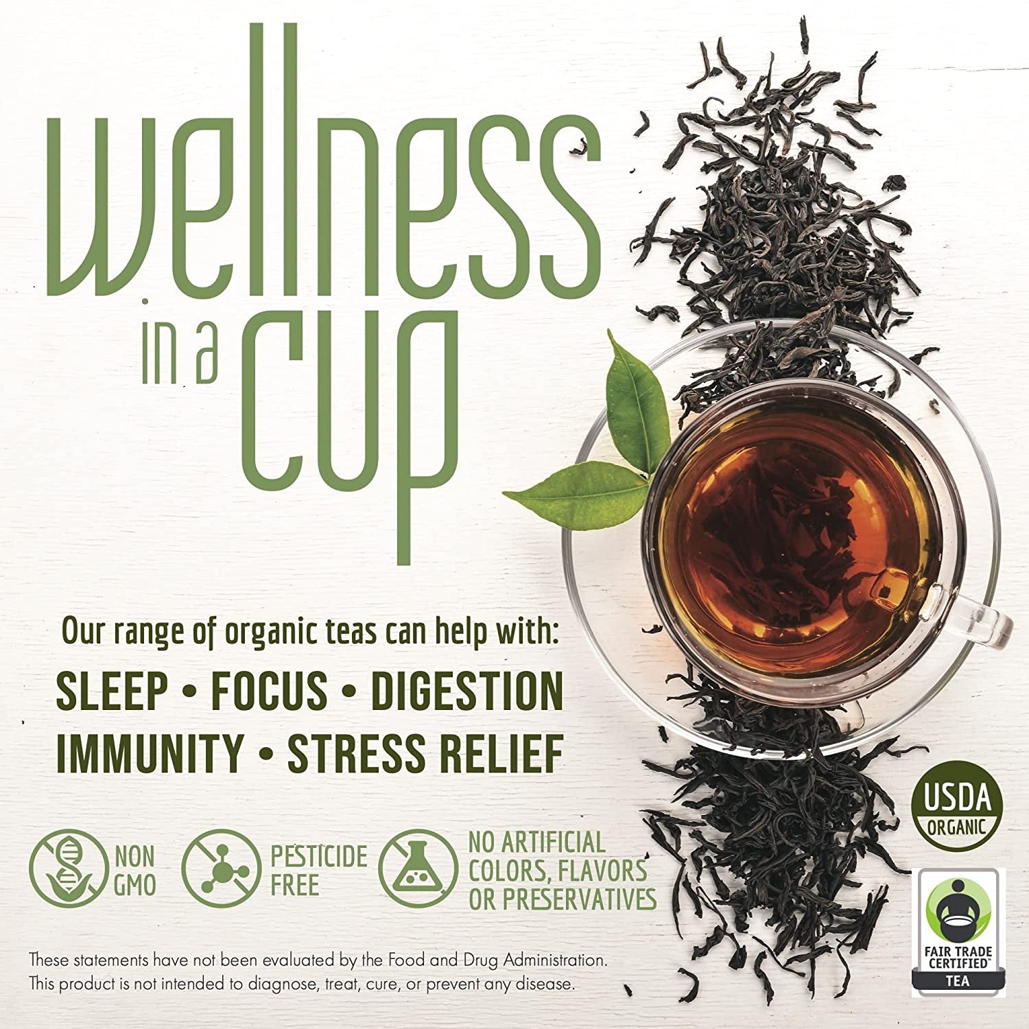 Organics, Tulsi Pure Leaves, Loose Leaf Tea, 16-Ounce Bag