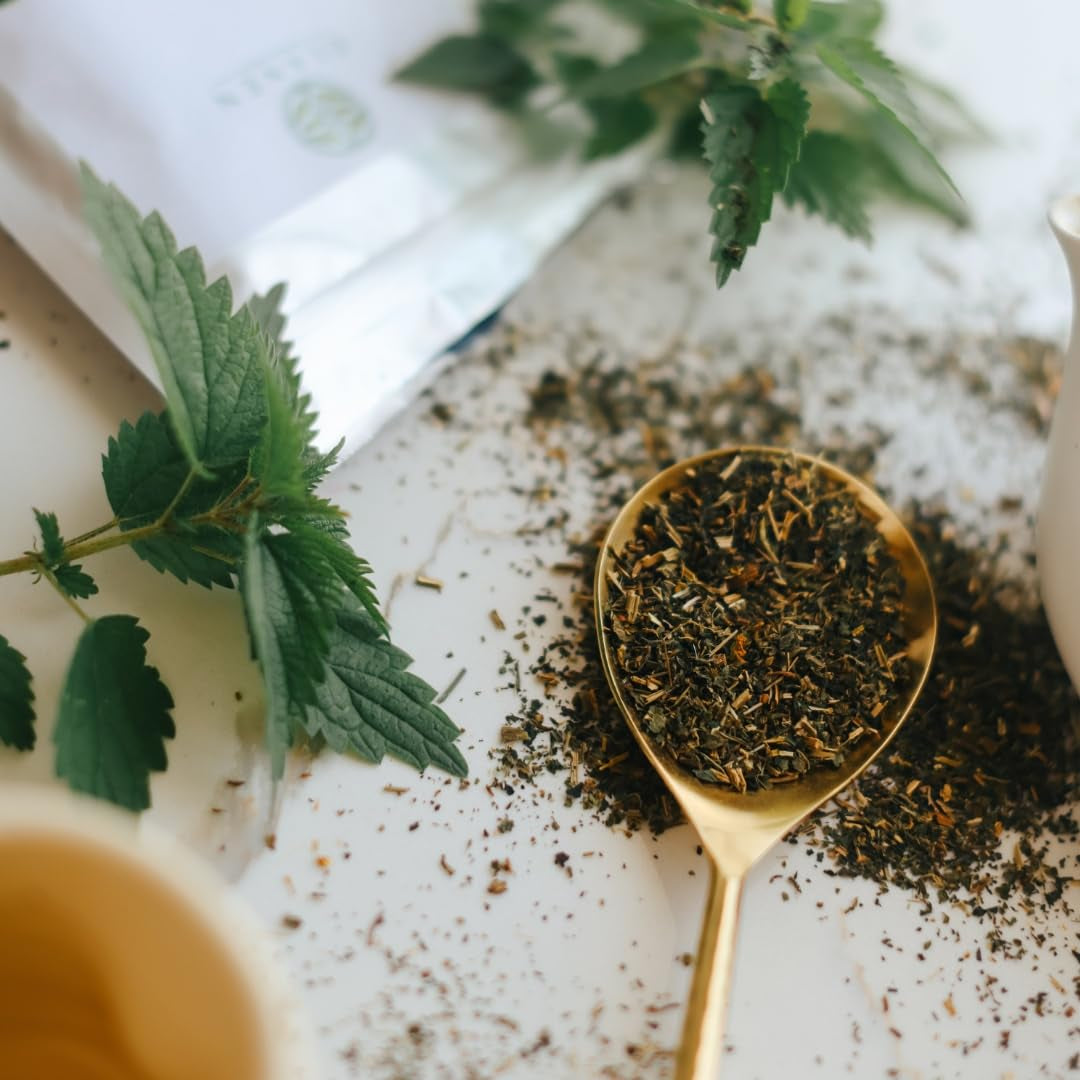 Organic Stinging Nettle 4 Oz. (113G), USDA Certified Organic Nettle Leaf Tea, Ortiga, Stinging Nettles Leaf, Cut & Sifted